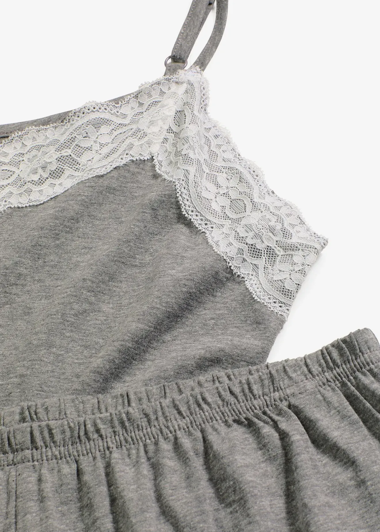 Femme bonprix Lingerie Nuit|Pyjashort avec bordure dentelle