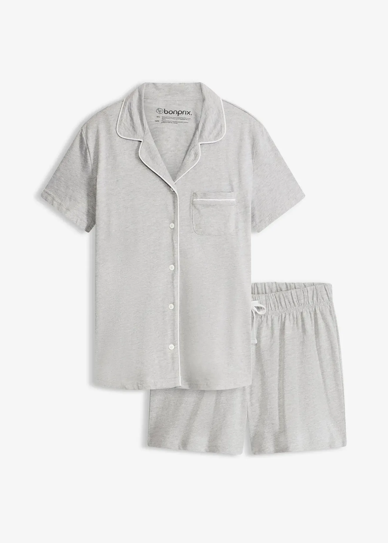 Femme bonprix Basiques|Lingerie Nuit|Pyjashort avec chemise boutonnée