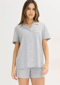 Femme bonprix Basiques|Lingerie Nuit|Pyjashort avec chemise boutonnée