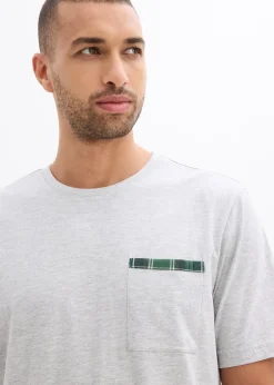 Homme bonprix Pyjamas|Sous-Vêtements|Pyjashort avec T-shirt à poche poitrine