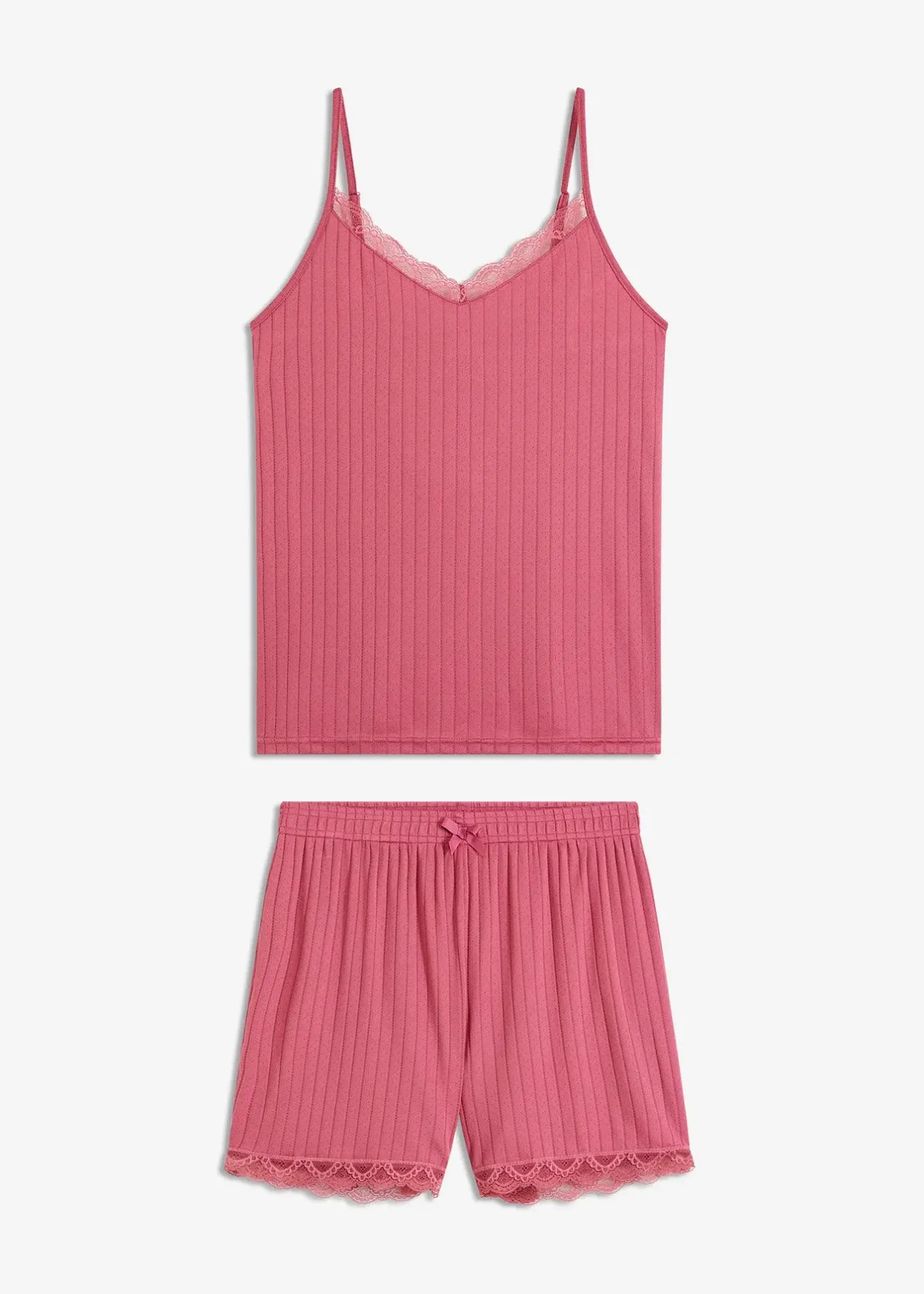 Femme bonprix Lingerie Nuit|Pyjashort en jersey pointelle doux