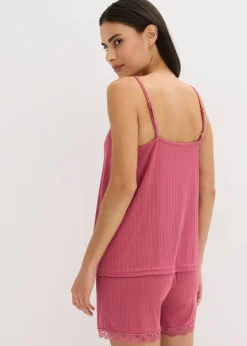 Femme bonprix Lingerie Nuit|Pyjashort en jersey pointelle doux