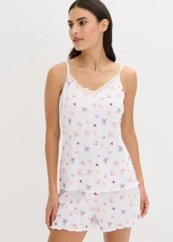 bonprix Pyjashort en matière côtelée|Femme Lingerie Nuit