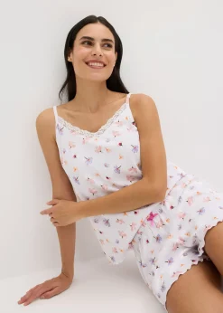 bonprix Pyjashort en matière côtelée|Femme Lingerie Nuit