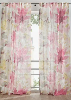 bonprix Rideau à imprimé floral (1 pce)| Salon·Rideaux & Voilages|Rideaux Classiques