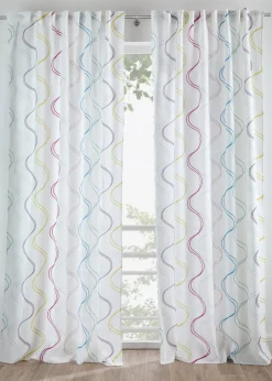 bonprix Rideau à imprimé ondulations (1 pce)| Rideaux Classiques