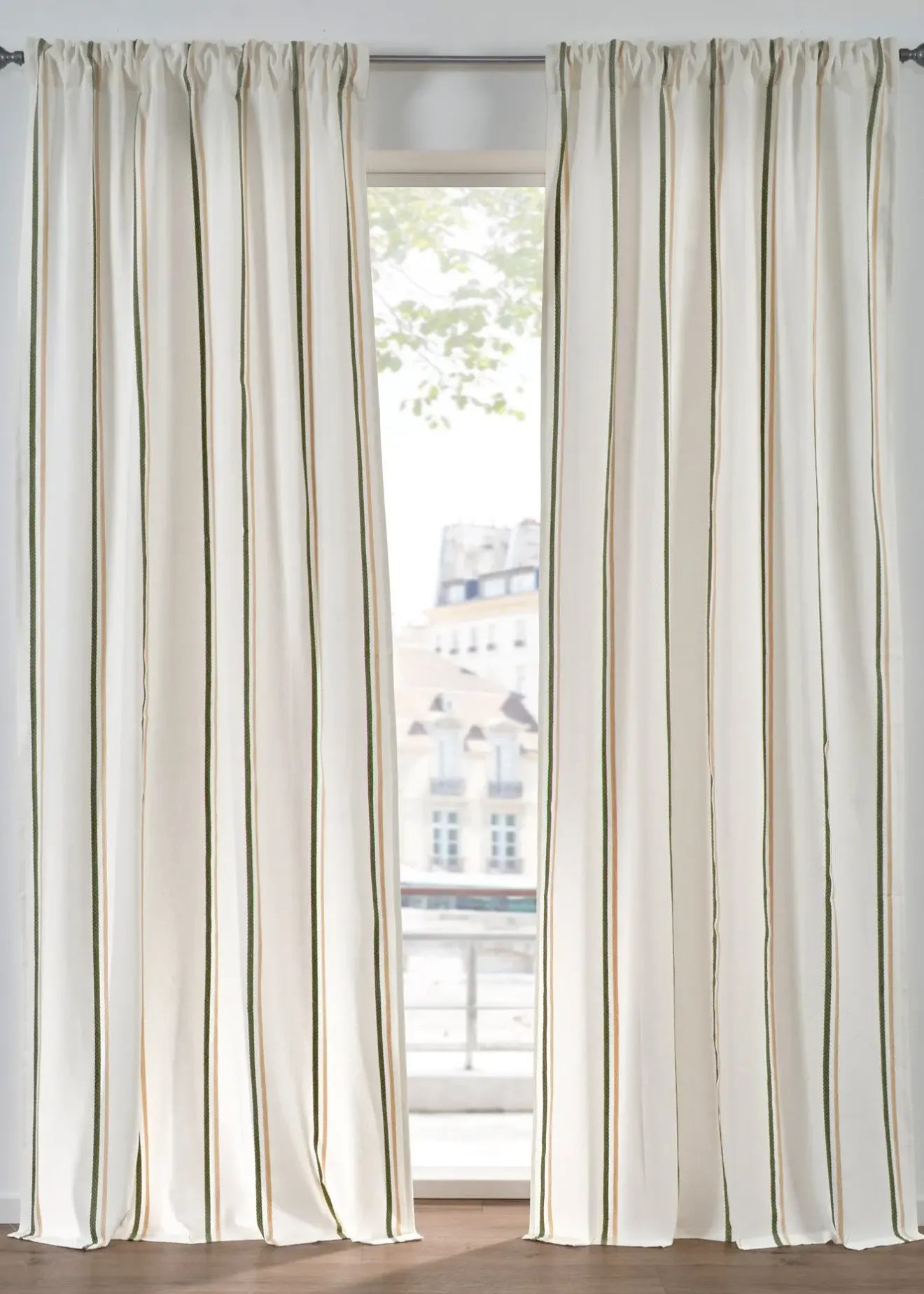 bonprix Salon·Rideaux & Voilages|Rideaux Classiques|Rideau à rayures tissées (1 pce)