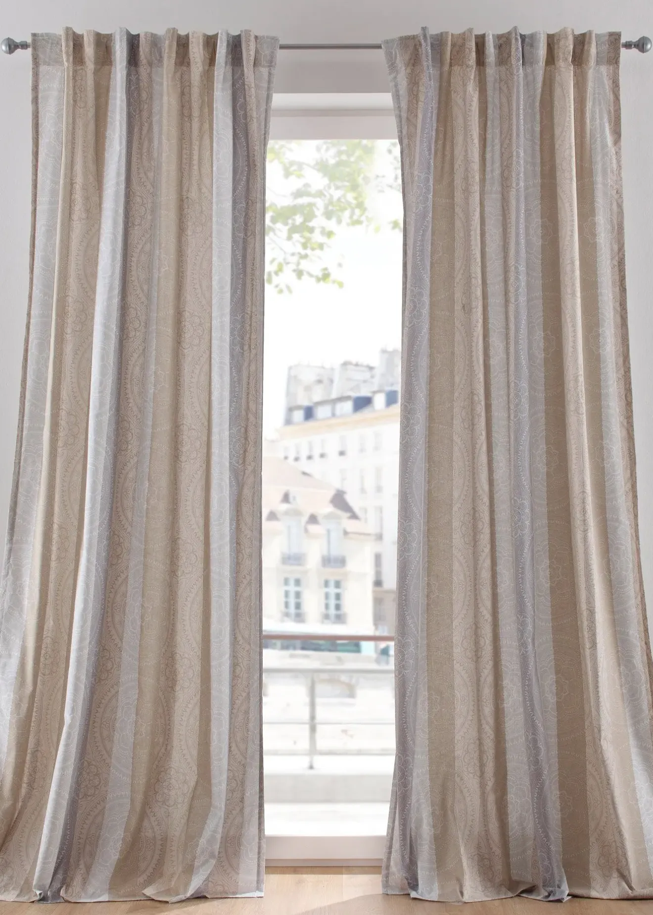 bonprix Salon·Rideaux & Voilages|Rideaux Classiques|Rideau avec rayures (1 pce)