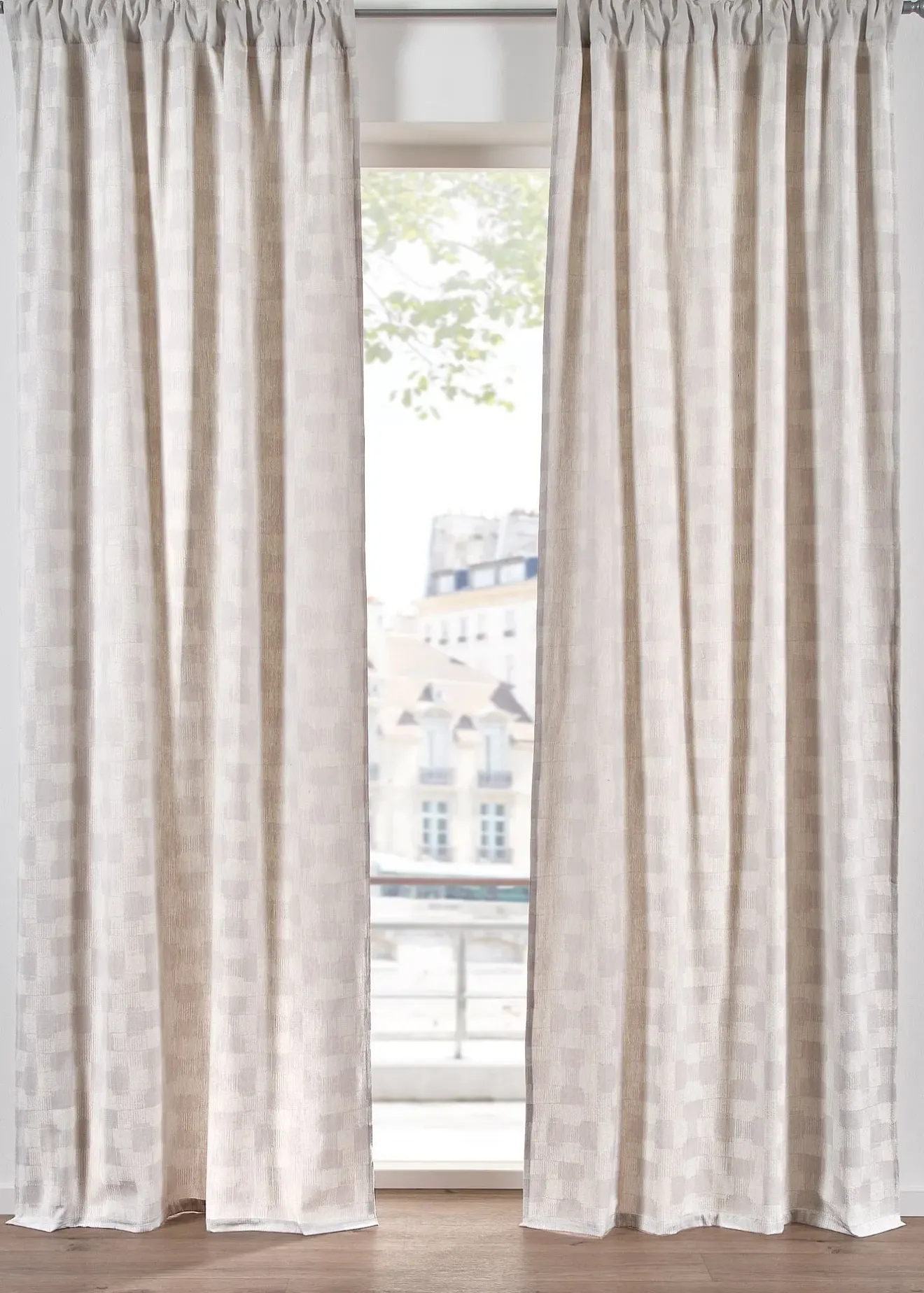 bonprix Salon·Rideaux & Voilages|Rideaux Classiques|Rideau en coton tissé jacquard (1 pce)