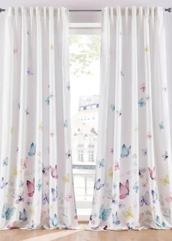 bonprix Salon·Rideaux & Voilages|Rideaux Classiques|Rideau en microfibre à imprimé papillon (1 pce)