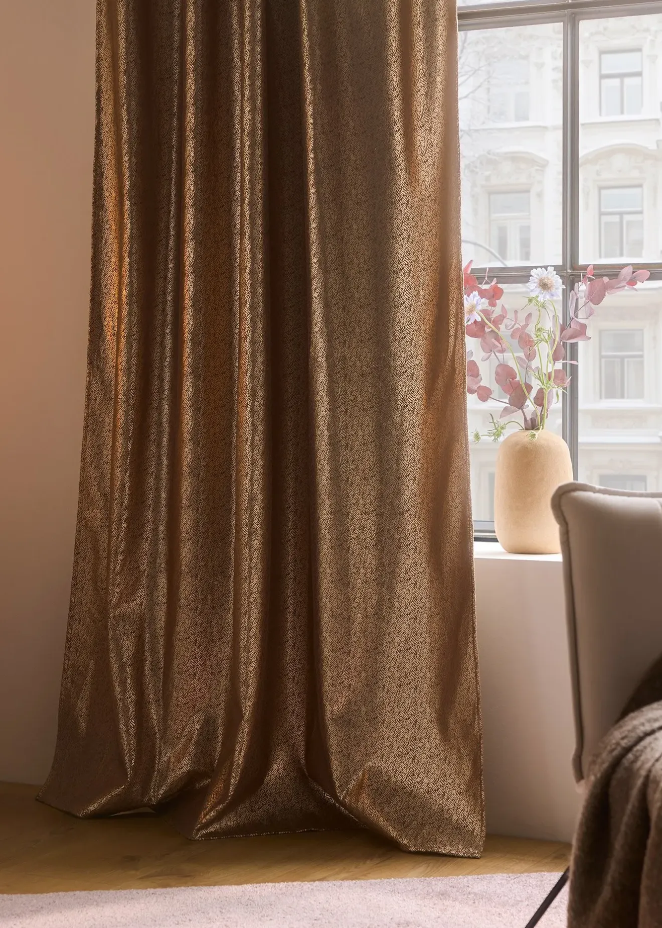 bonprix Rideau en velours brillant, aussi en XXL (1 pce)| Salon·Rideaux & Voilages|Rideaux Classiques