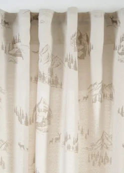 bonprix Rideaux Classiques|Rideau panneau avec paysage hivernal, aussi en XXL (1 pce)