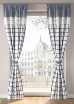 bonprix Rideau panneau en coton avec embrasse (1 pce)| Salon·Rideaux & Voilages|Rideaux Classiques