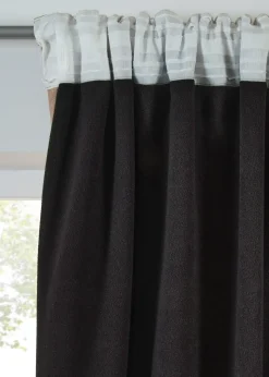 bonprix Rideau thermique avec verso en polaire noire (1 pce)| Rideaux Classiques