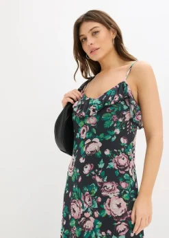 Femme bonprix Robes|Tailles Petite|Robe à bretelles en mesh doux