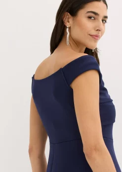 Femme bonprix Mode Festive|Robes|Robe à col Bardot et détail nœud