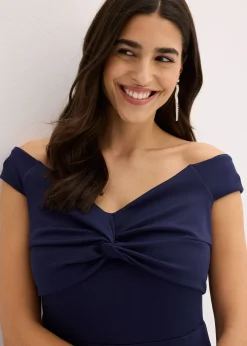 Femme bonprix Mode Festive|Robes|Robe à col Bardot et détail nœud