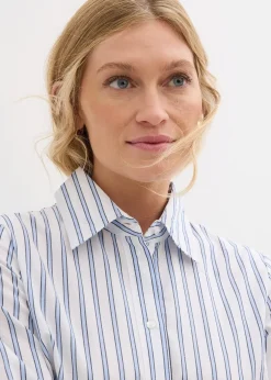 bonprix Robe à col chemise, 100% coton|Femme Robes