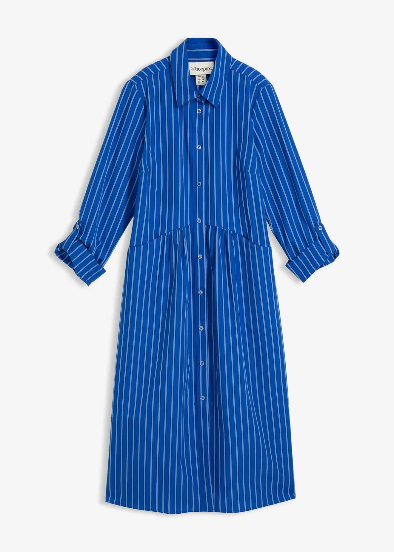bonprix Robe à col chemise, 100% coton|Femme Robes