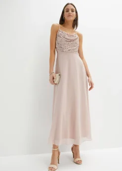 bonprix Robe à fines bretelles et haut à sequins brodés|Femme Mode Festive|Robes