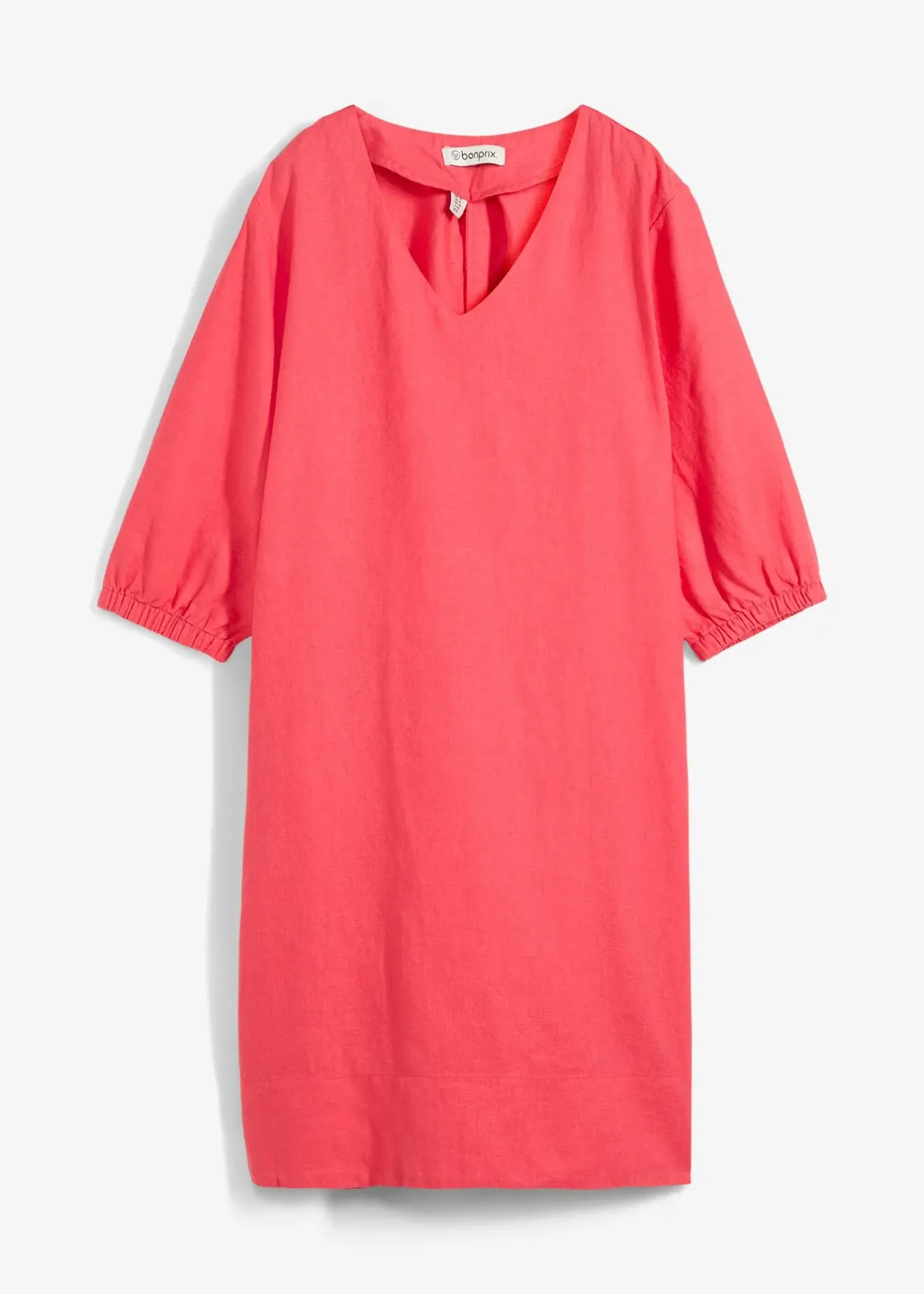 bonprix Robe 100 % lin, manches 3/4|Femme Premium