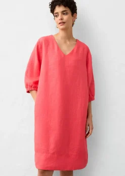 bonprix Robe 100 % lin, manches 3/4|Femme Premium