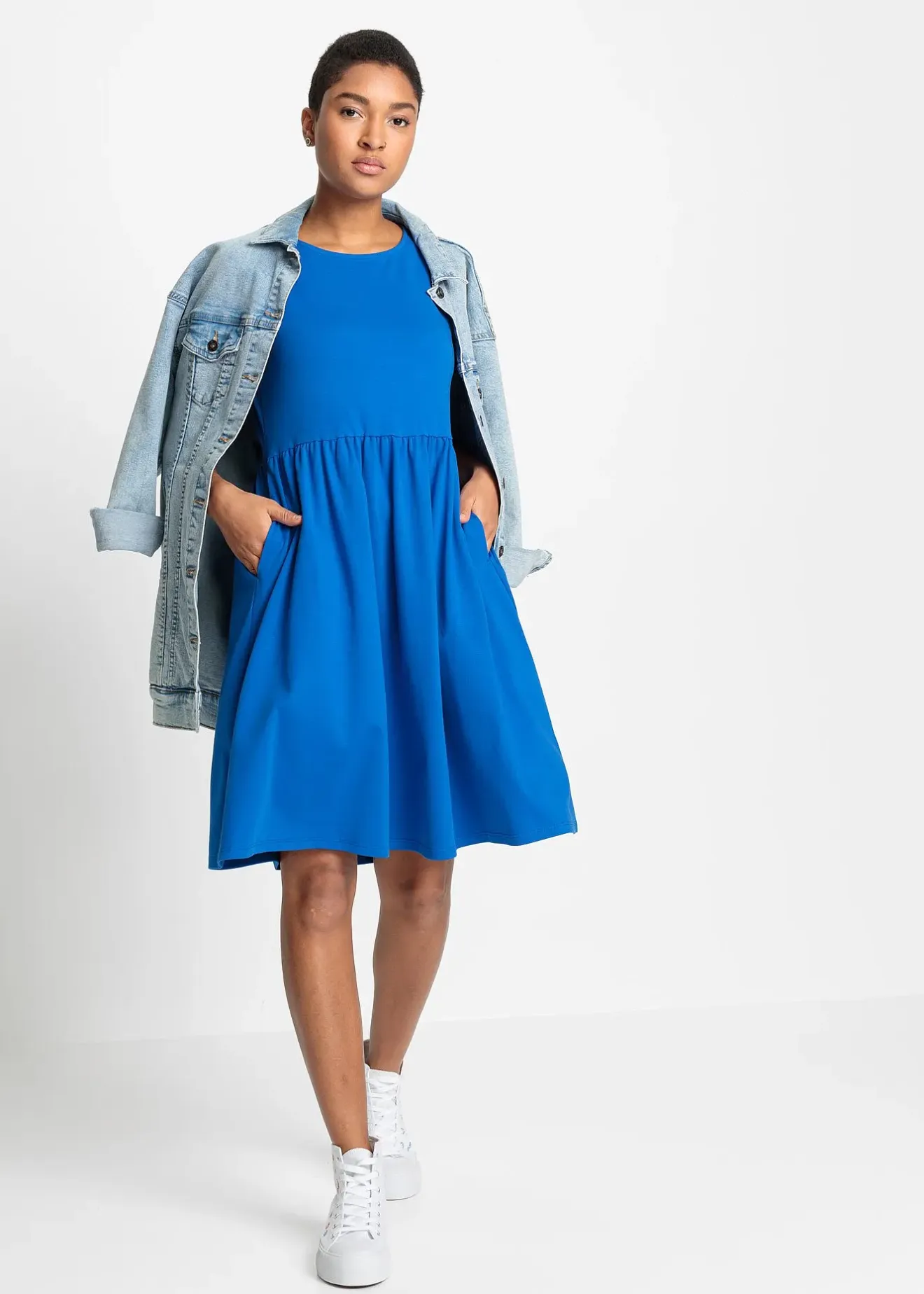 bonprix Robe à poches en jersey 100% coton|Femme Robes