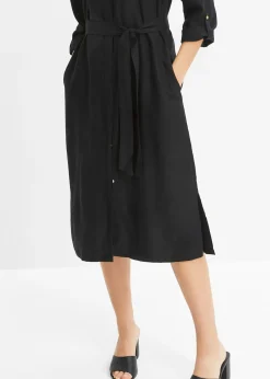 bonprix Robe à poches en lin et viscose|Femme Robes