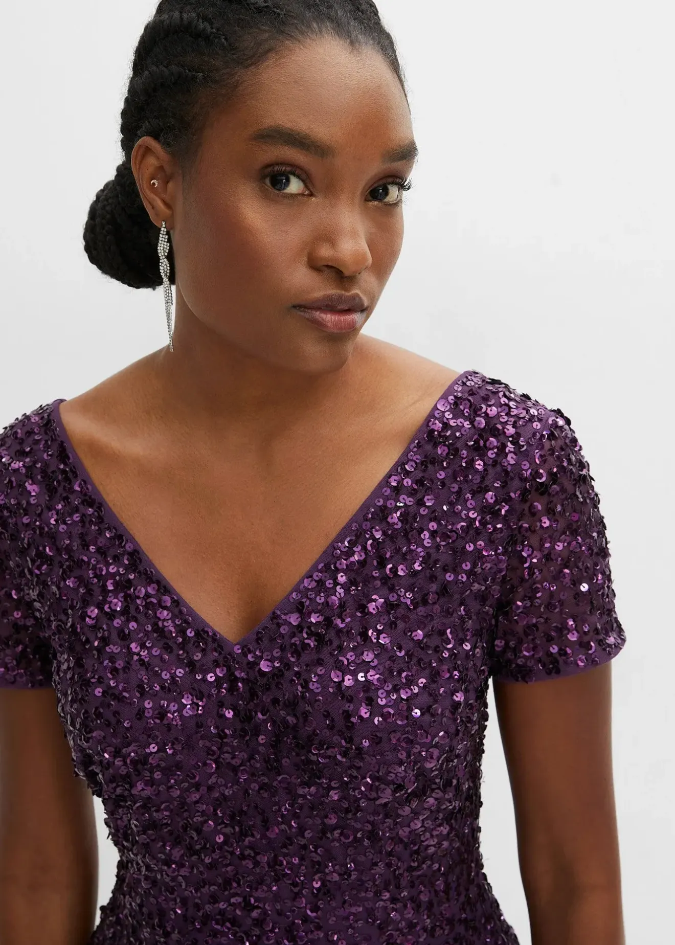 bonprix Robe à sequins|Femme Tailles Petite|Mode Festive