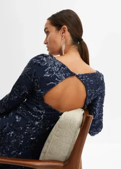Femme bonprix Tailles Petite|Mode Festive|Robe à sequins avec découpe dos