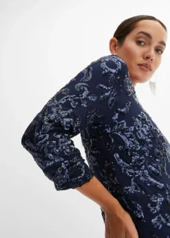 Femme bonprix Tailles Petite|Mode Festive|Robe à sequins avec découpe dos