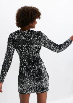 bonprix Robe à sequins en velours doux|Femme Robes|Tailles Petite