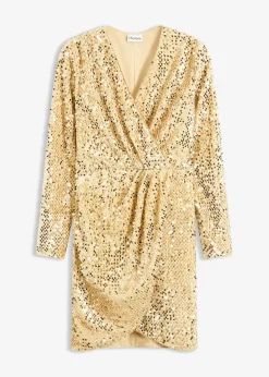 Femme bonprix Robes|Robe à sequins en velours doux
