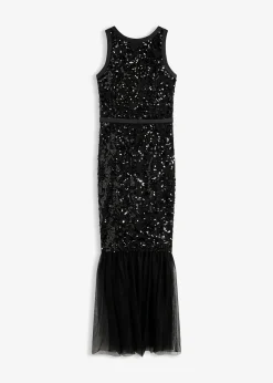 Femme bonprix Mode Festive|Robes|Robe à sequins et base volantée