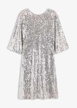 Femme bonprix Robes|Robe à sequins et détail nœud