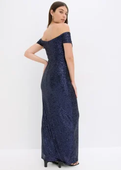 Femme bonprix Mode Festive|Robe à sequins et encolure Bardot