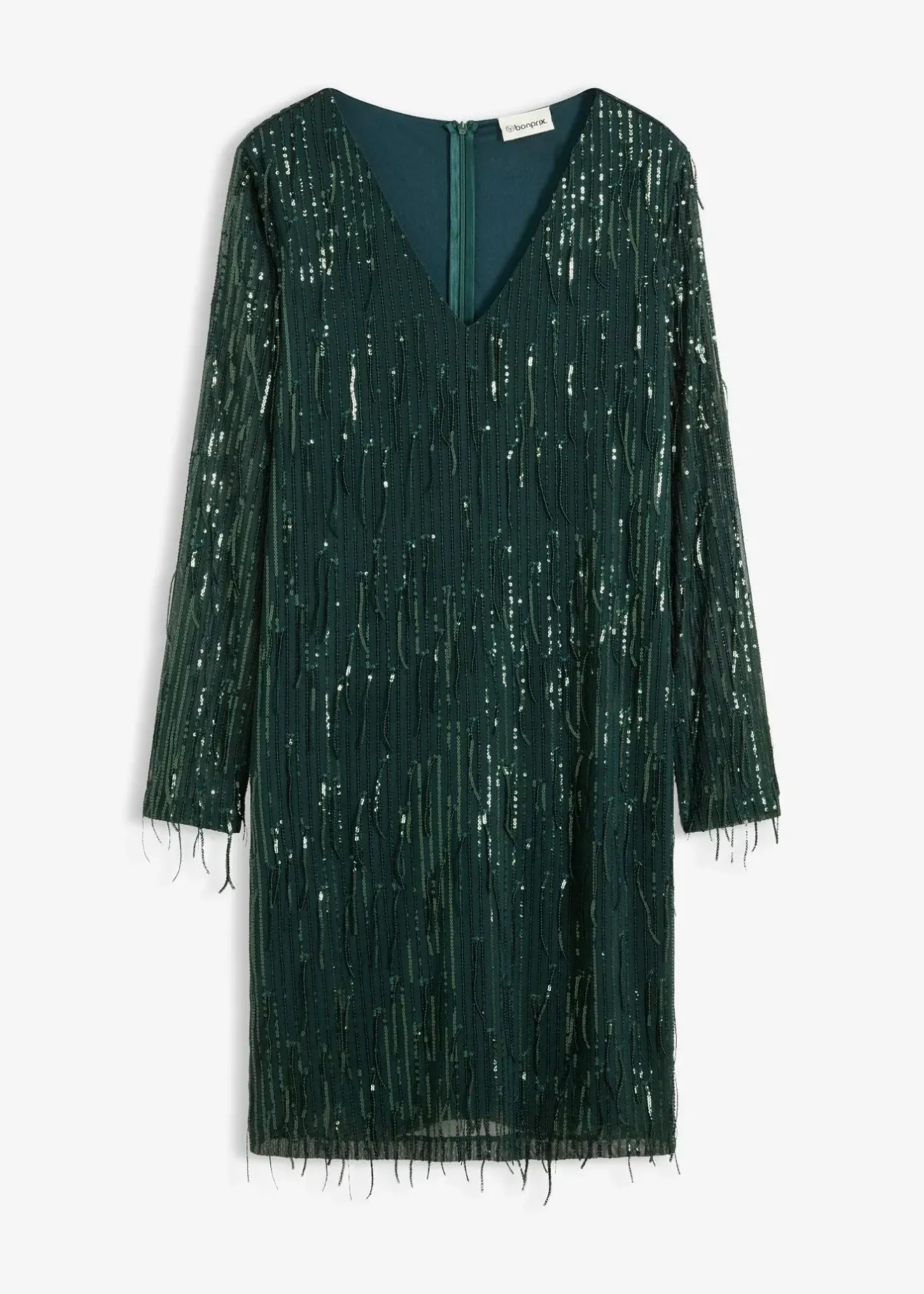 Femme bonprix Robes|Robe à sequins et franges