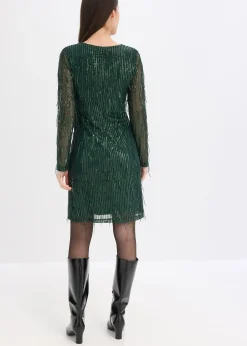 Femme bonprix Robes|Robe à sequins et franges