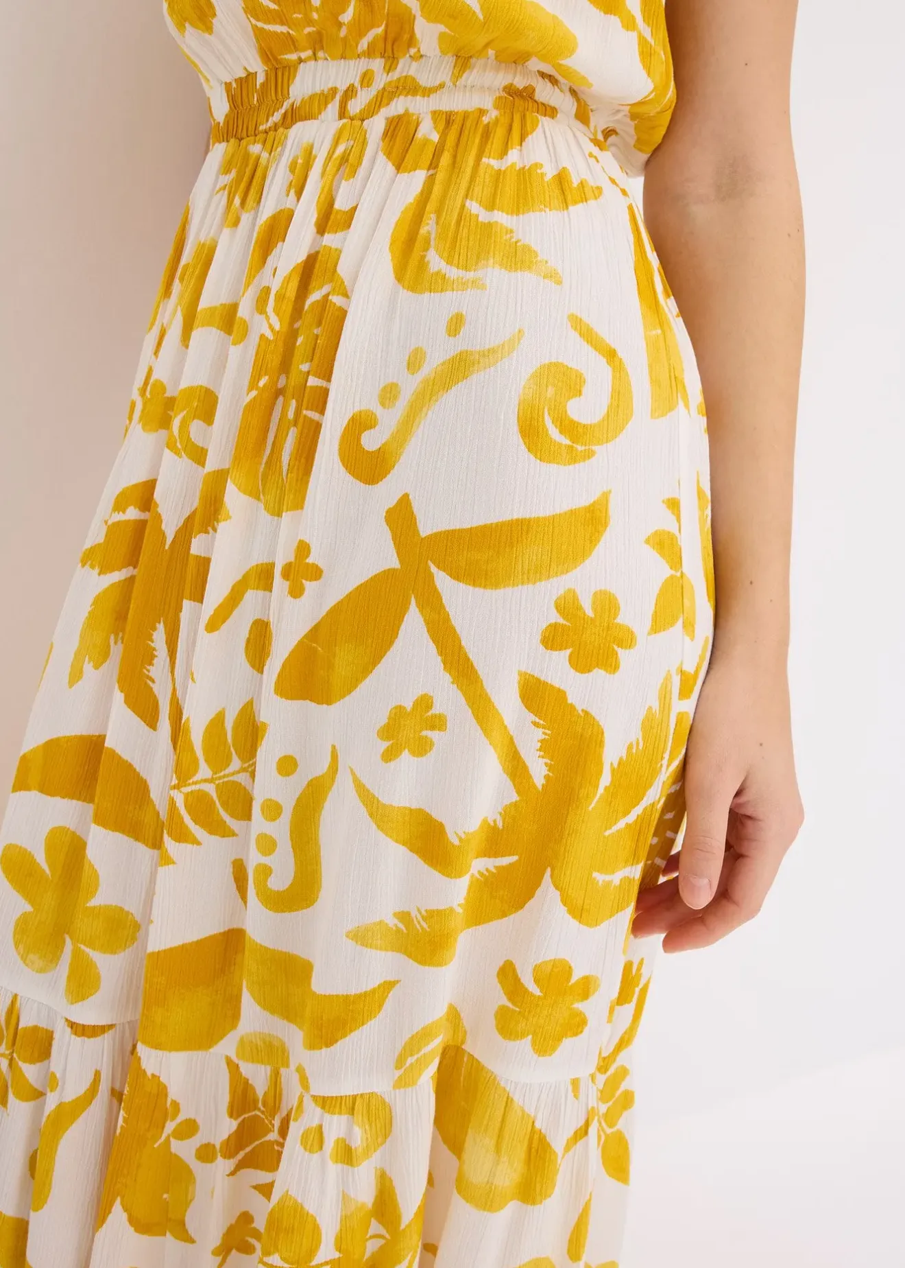 bonprix Robe asymétrique imprimée en viscose texturée|Femme Robes