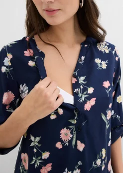 Femme bonprix Femme Enceinte|Robe blouse 2en1 de grossesse et d'allaitement en viscose