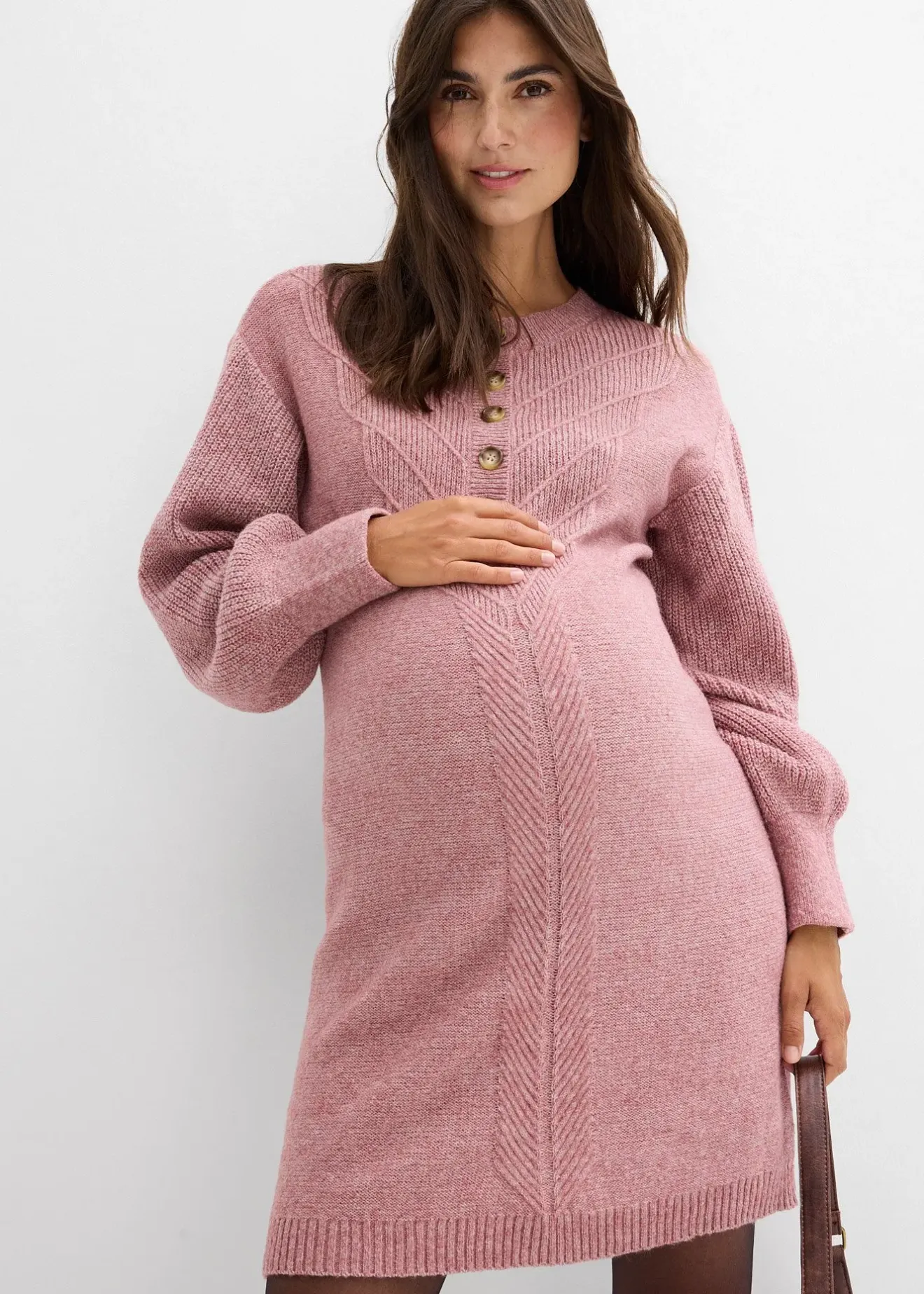bonprix Robe boutonnée de grossesse et d’allaitement|Femme Femme Enceinte