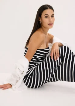 bonprix Robe bustier en matière côtelée|Femme Robes