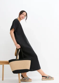 bonprix Robe caftan 100 % lin|Femme Premium|Robes