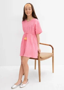 bonprix Robe caftan en coton froissé|Enfant Vêtements Enfant|Filles 9-16 Ans·Robes & Combinaisons