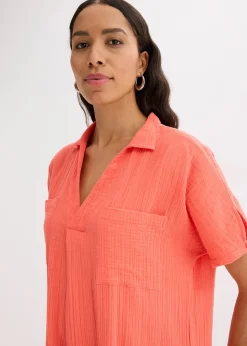 Femme bonprix Robes|Robe caftan en gaze de coton douce