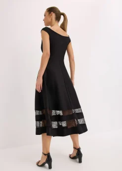 bonprix Robe col Bardot avec dentelle|Femme Mode Festive|Robes