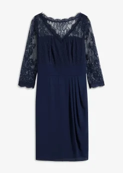 Femme bonprix Mode Festive|Robes|Robe courte avec empiècement dentelle