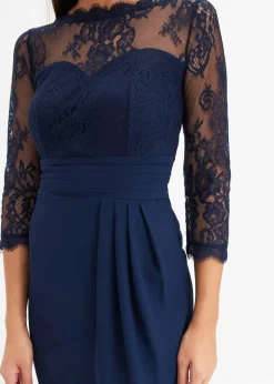 Femme bonprix Mode Festive|Robes|Robe courte avec empiècement dentelle