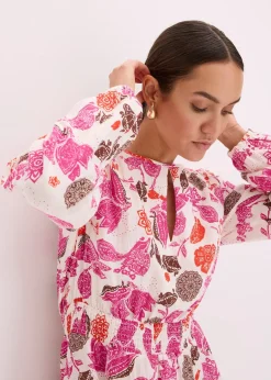 bonprix Robe courte en gaze de coton|Femme Robes