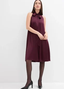 bonprix Robe courte en satin de viscose mélangée|Femme Robes